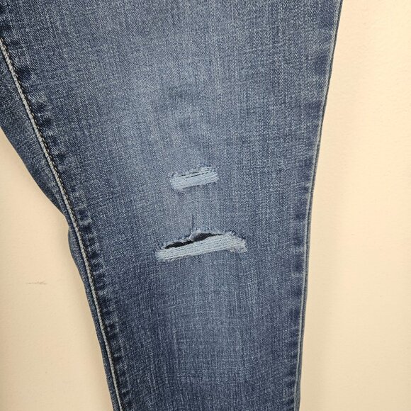 Levis Womens Blue Jeans Size 8 Medium 311 Skinny Shaping W29 L30 Distressed Deni - Picture 8 of 13